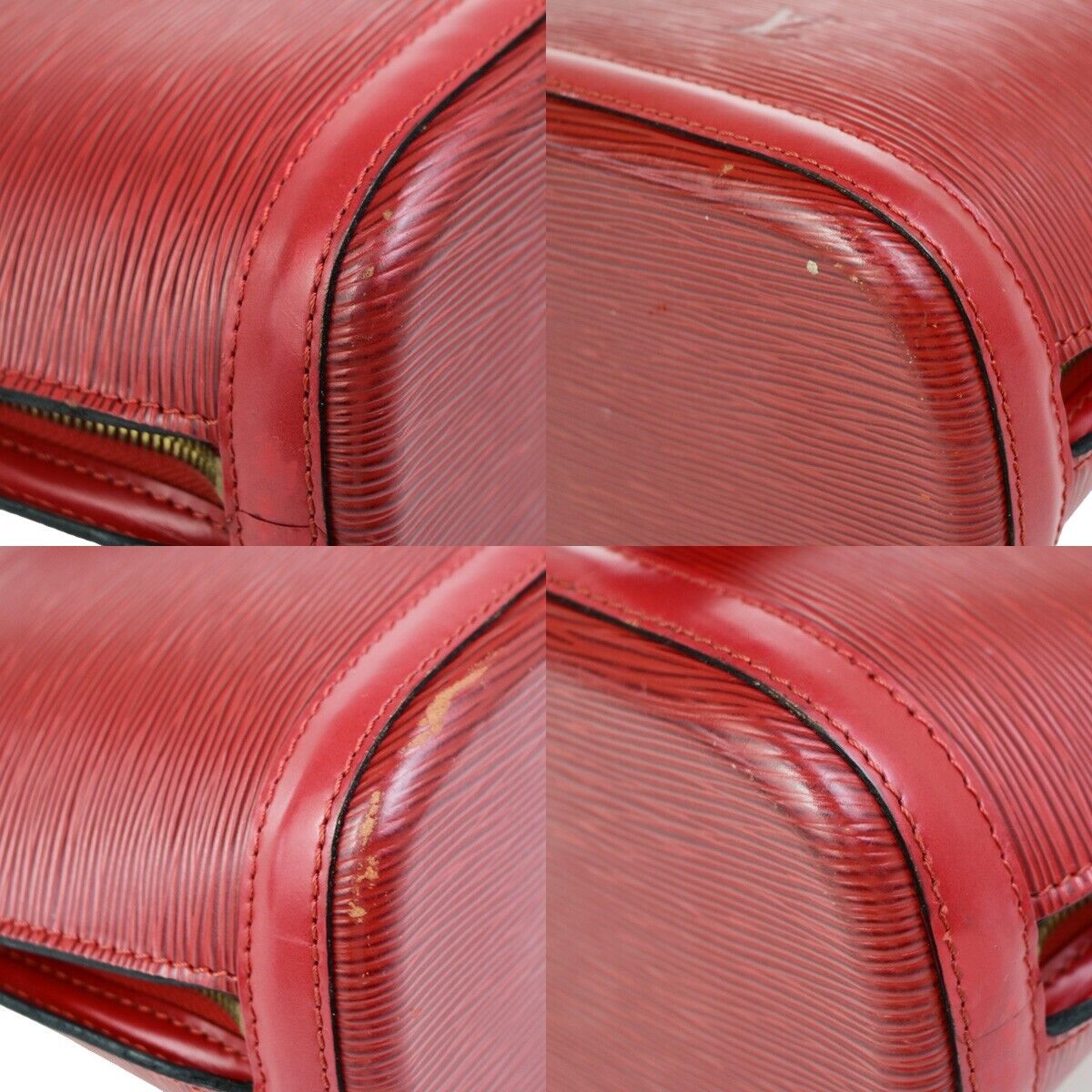 Louis Vuitton Lussac Red Leather Shoulder Bag