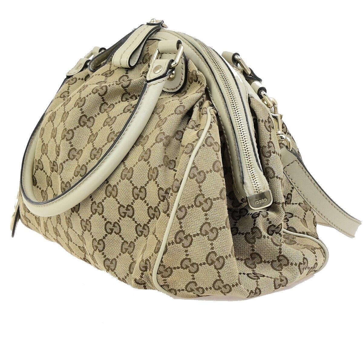 Gucci Sukey Brown Canvas Shoulder Bag