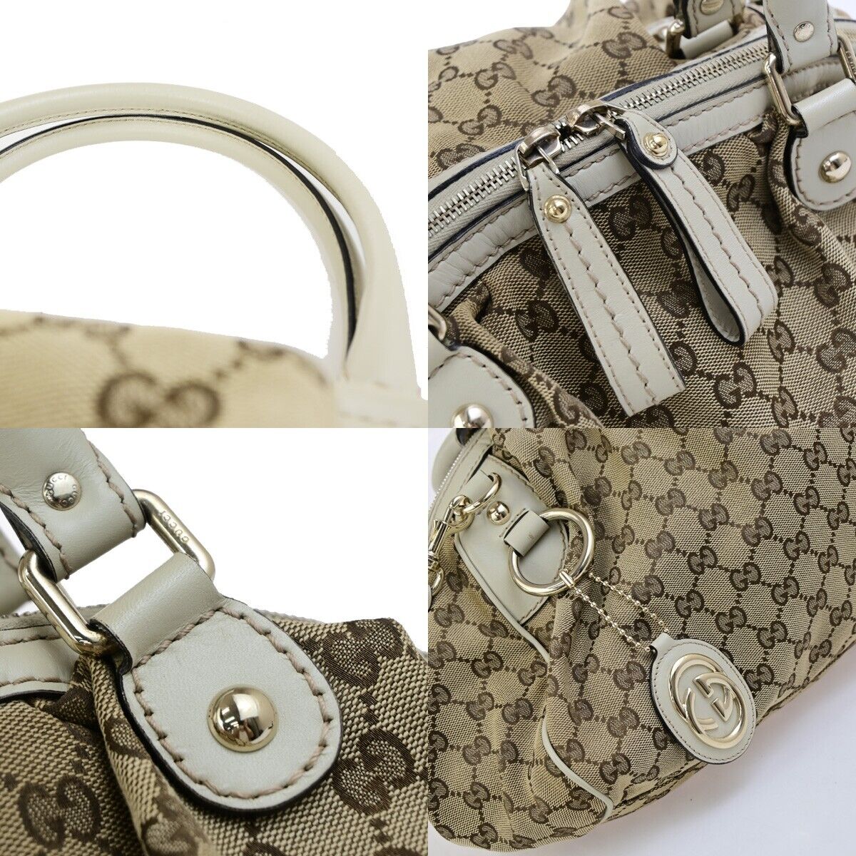 Gucci Sukey Brown Canvas Shoulder Bag