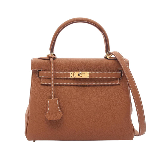 Hermès Kelly 25 Brown Leather Hand Bag