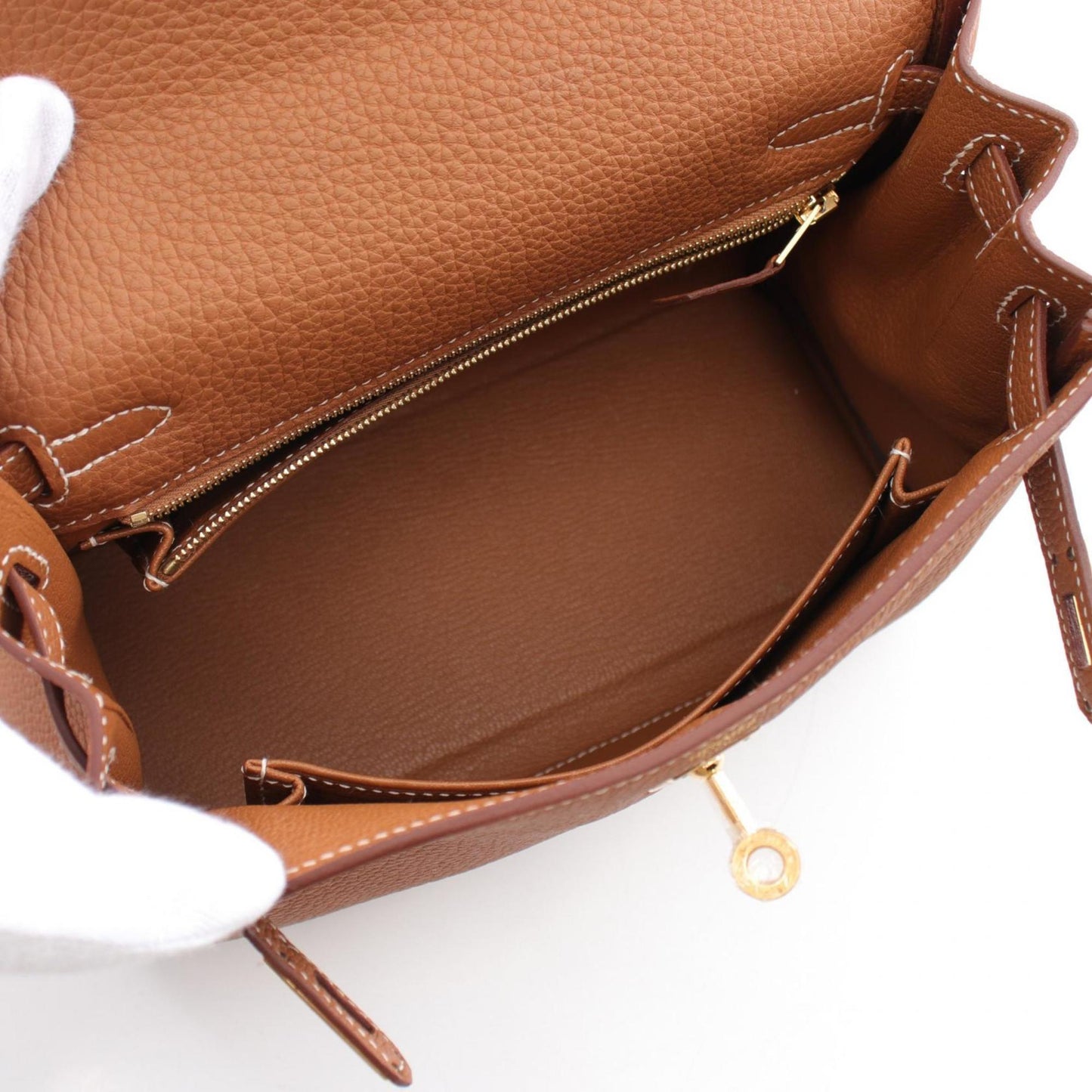 Hermès Kelly 25 Brown Leather Hand Bag