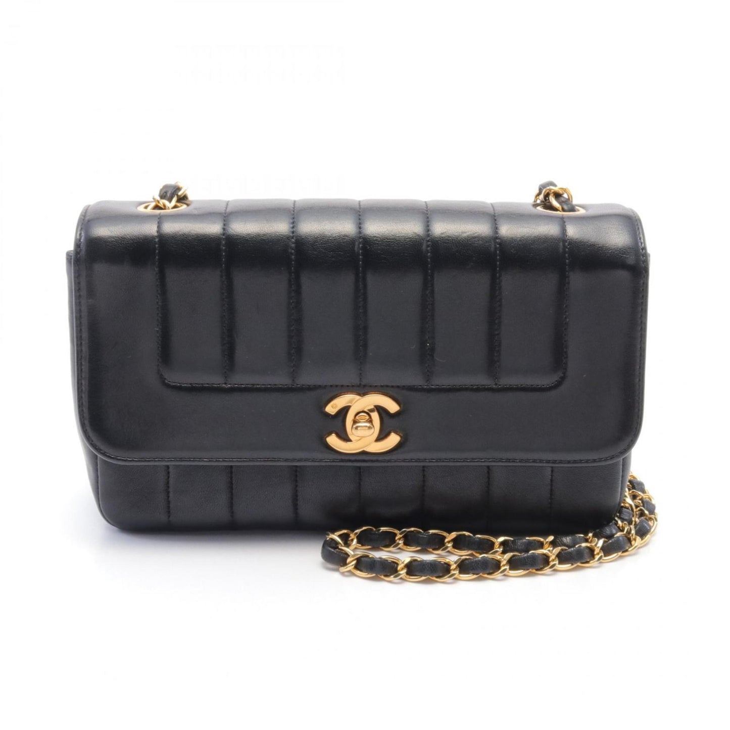 Chanel Mademoiselle Black Leather Shoulder Bag