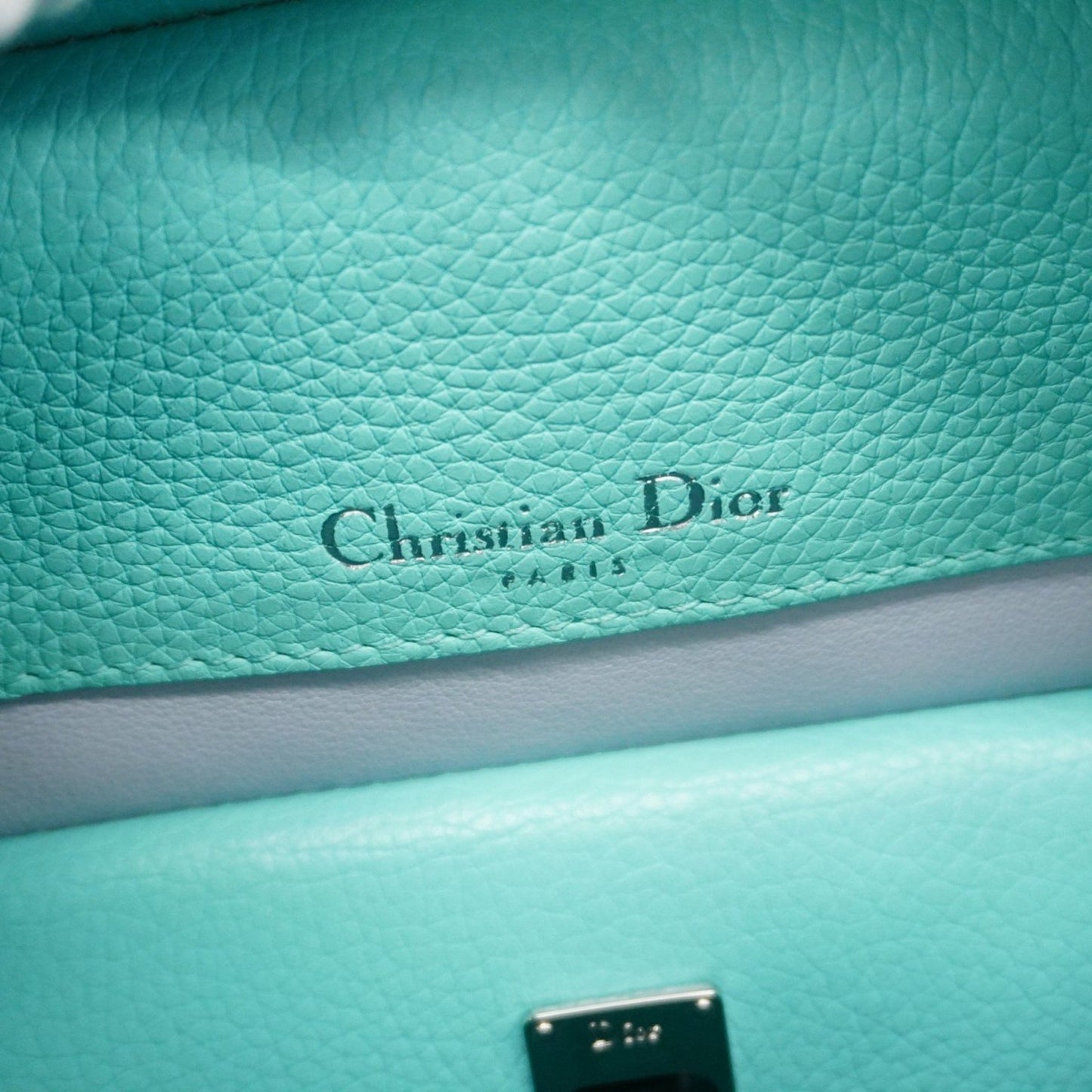 Dior Open bar Blue Leather Hand Bag