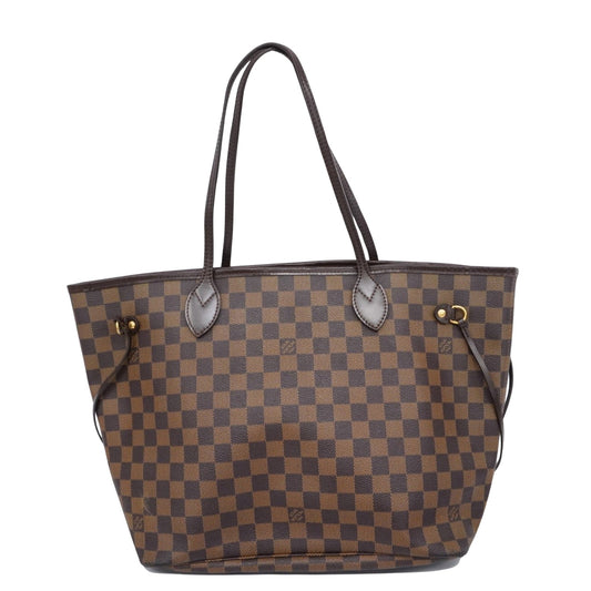 Louis Vuitton Neverfull MM Brown Canvas Tote Bag