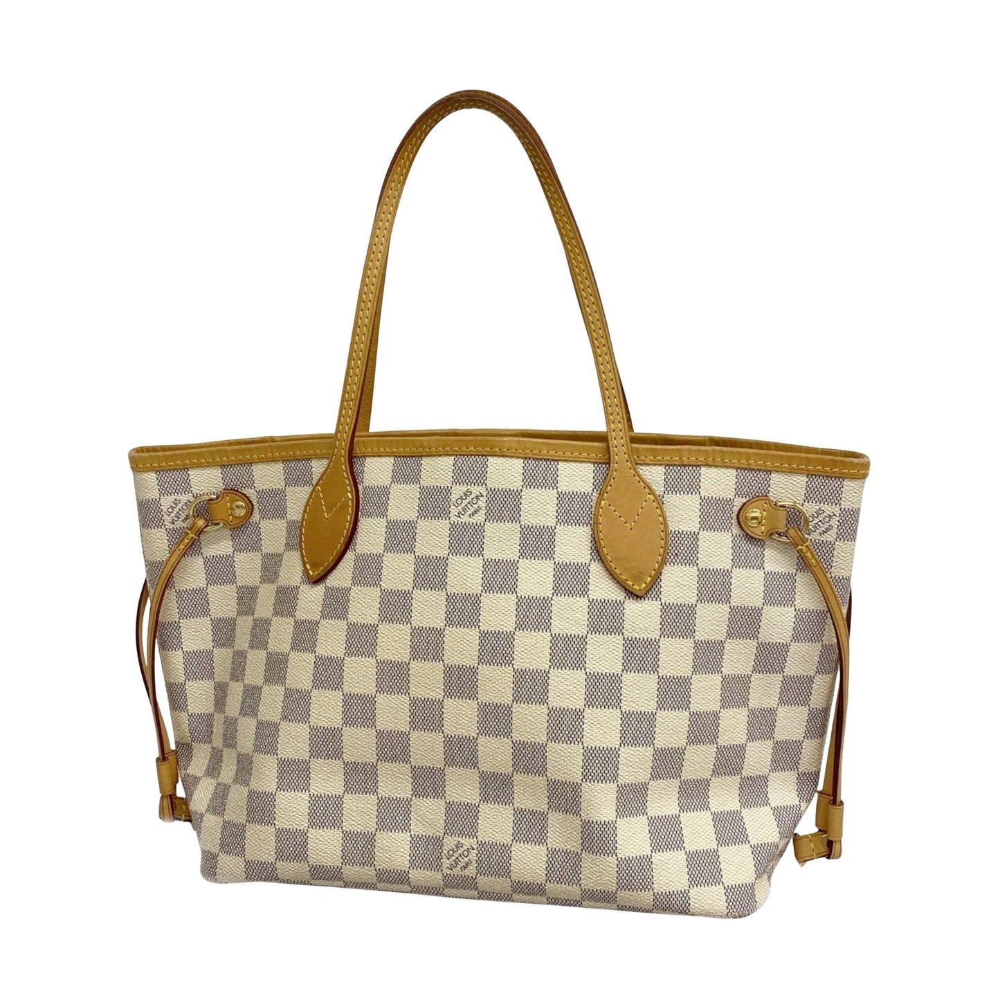 Louis Vuitton Neverfull PM White Canvas Tote Bag