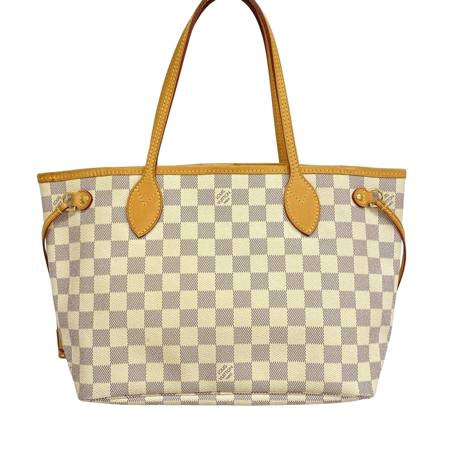 Louis Vuitton Neverfull PM White Canvas Tote Bag