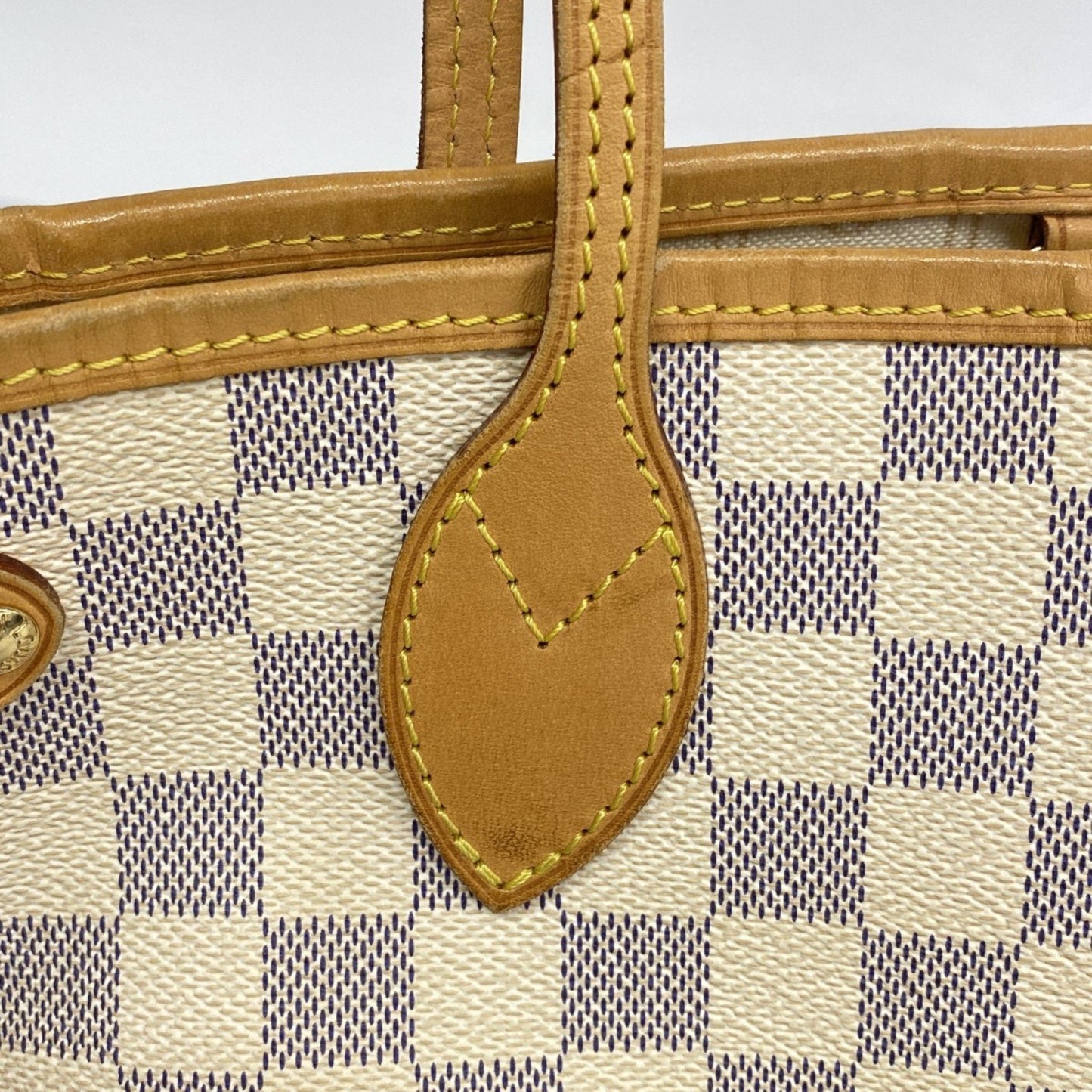 Louis Vuitton Neverfull PM White Canvas Tote Bag