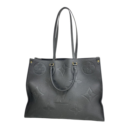 Louis Vuitton Onthego GM Black Leather Tote Bag