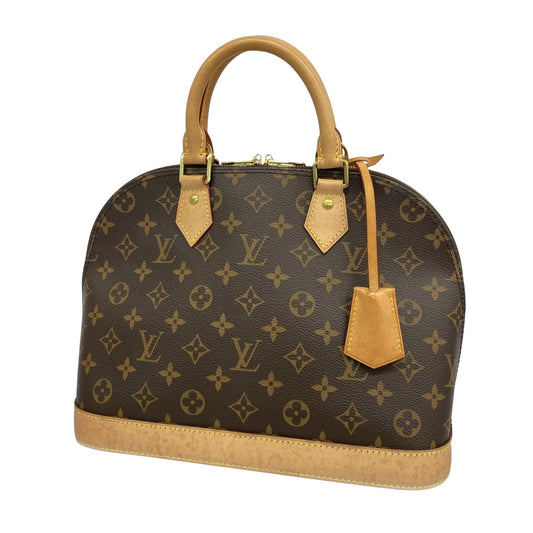 Louis Vuitton Alma Brown Canvas Hand Bag