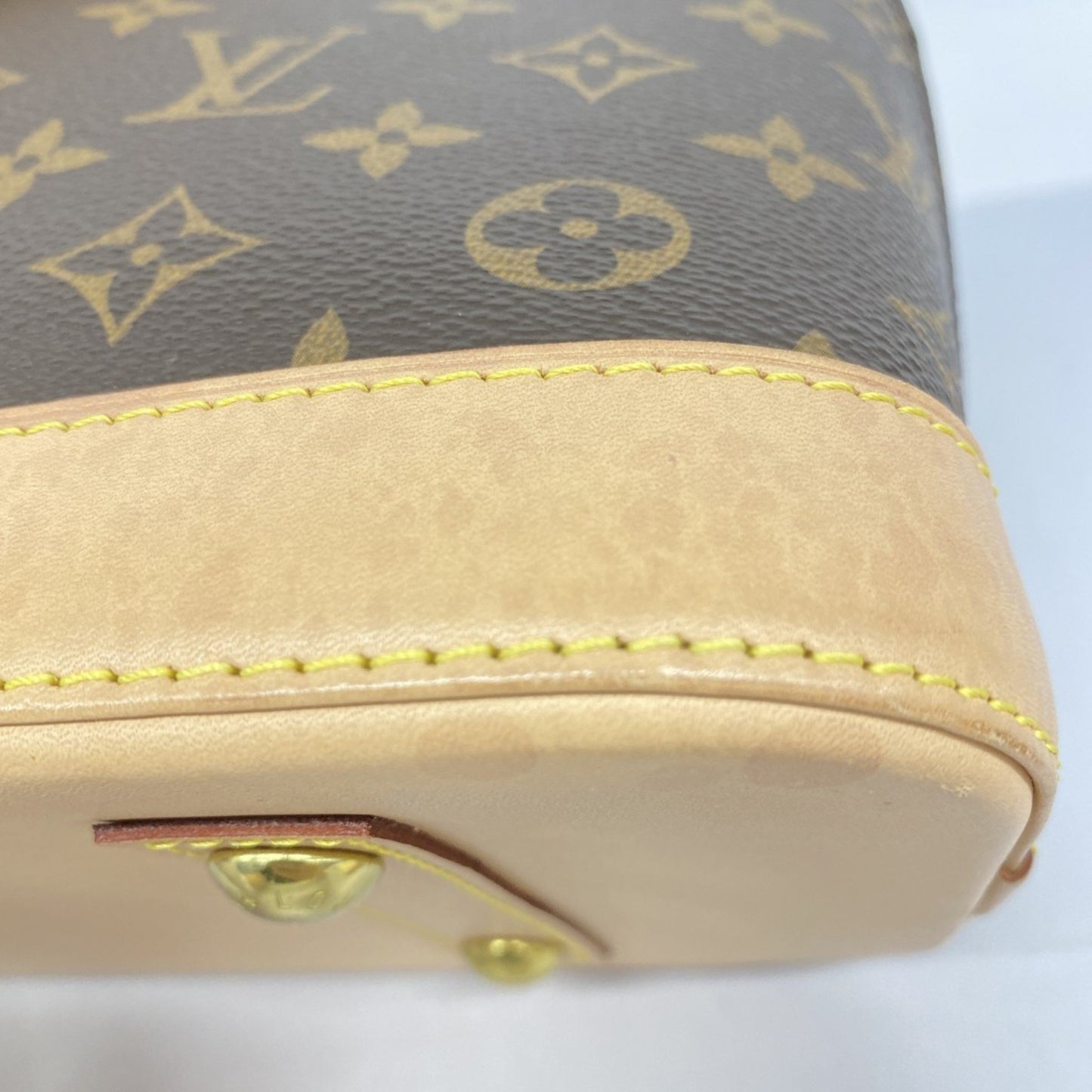 Louis Vuitton Alma Brown Canvas Hand Bag