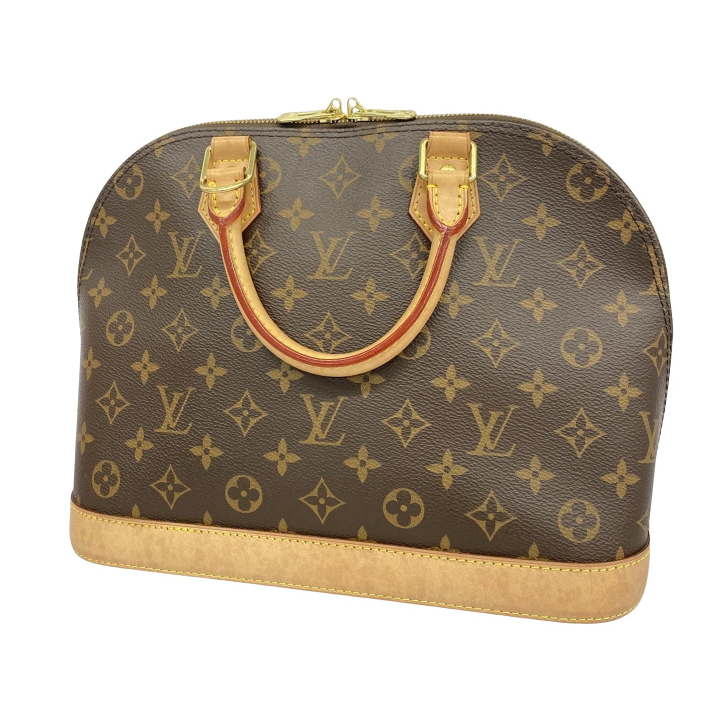 Louis Vuitton Alma Brown Canvas Hand Bag