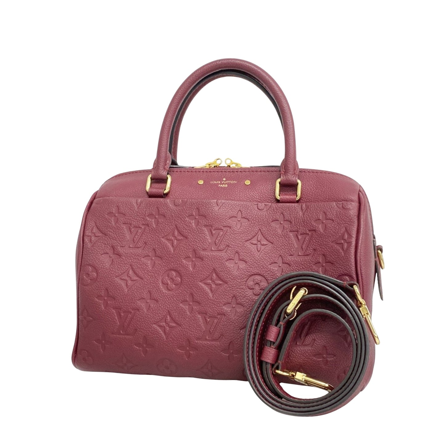 Louis Vuitton Speedy bandoulière 25 Burgundy Leather Hand Bag