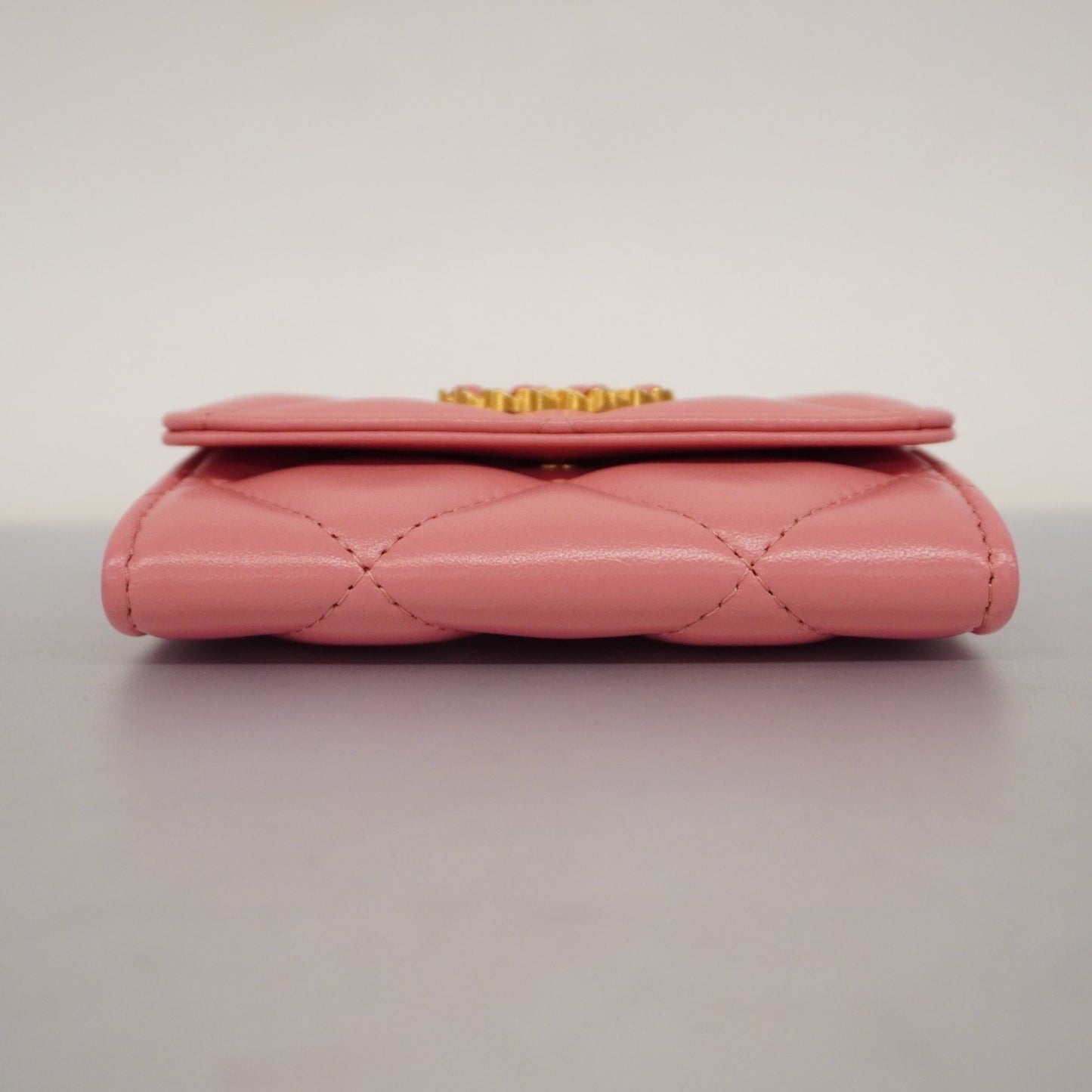 Chanel Chanel 19 Pink Leather Wallet Accessories