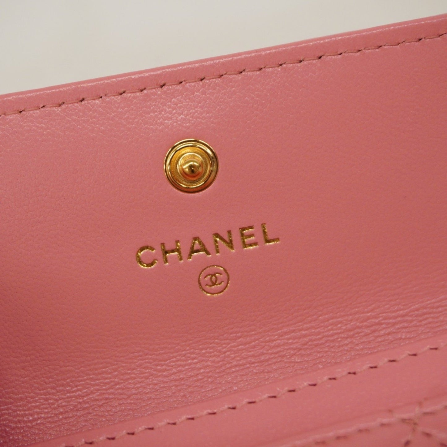 Chanel Chanel 19 Pink Leather Wallet Accessories