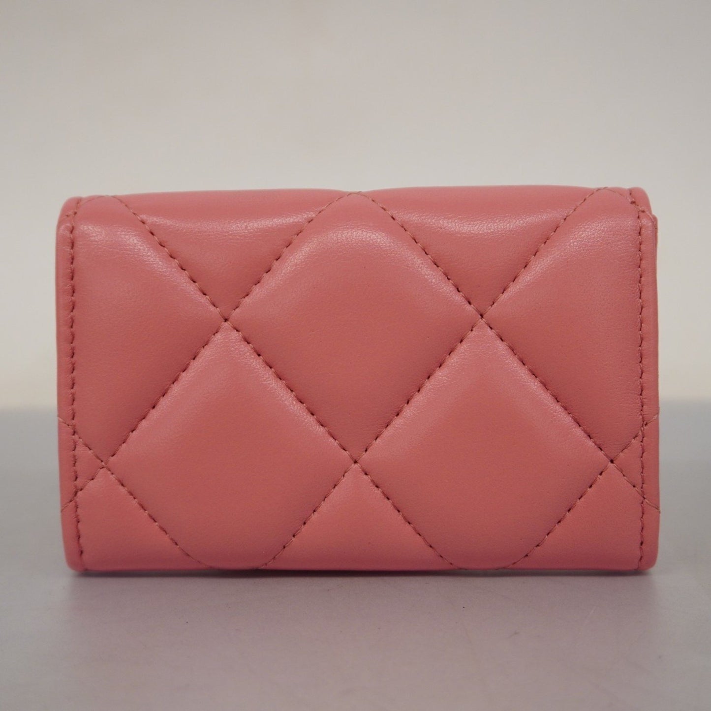 Chanel Chanel 19 Pink Leather Wallet Accessories