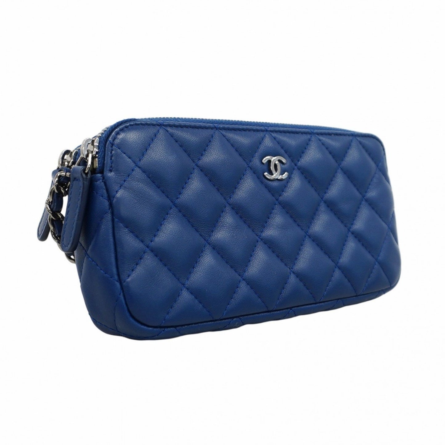 Chanel Wallet On Chain Navy Leather Shoulder Bag