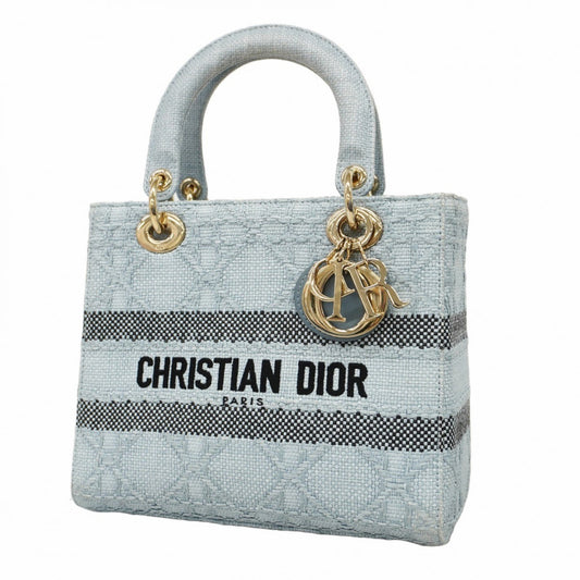 Dior Lady D-Light Blue Synthetic Hand Bag