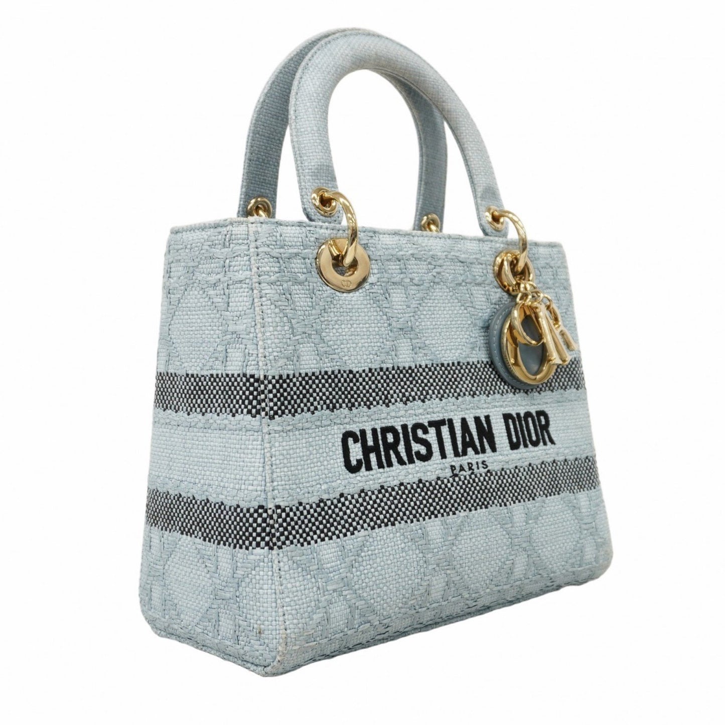 Dior Lady D-Light Blue Synthetic Hand Bag