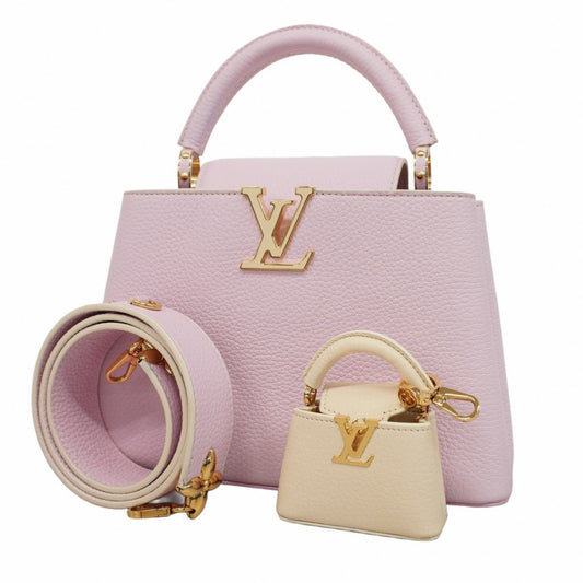 Louis Vuitton Capucines Pink Leather Hand Bag