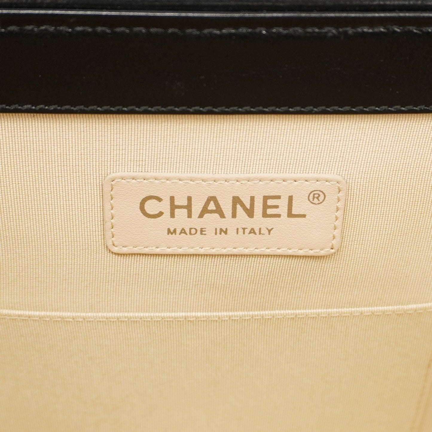 Chanel Vanity Beige Wood Hand Bag