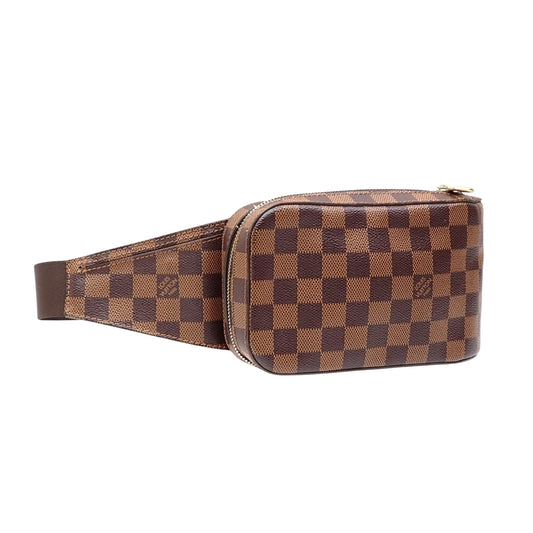 Louis Vuitton Geronimo Brown Canvas Shoulder Bag