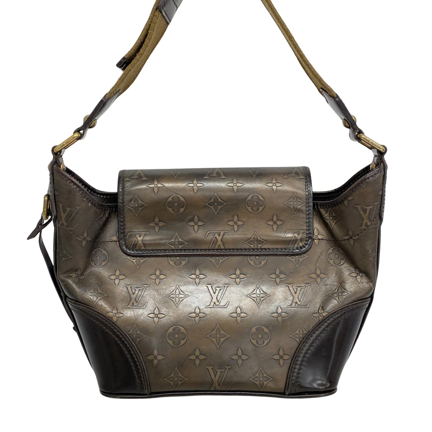 Louis Vuitton Brown Leather Shoulder Bag