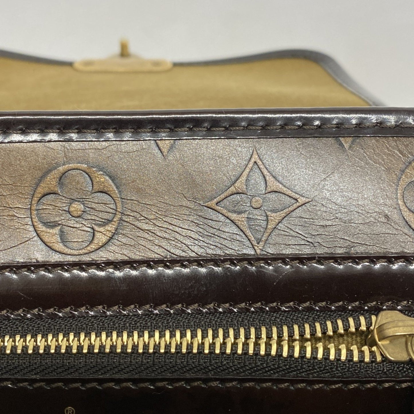 Louis Vuitton Brown Leather Shoulder Bag