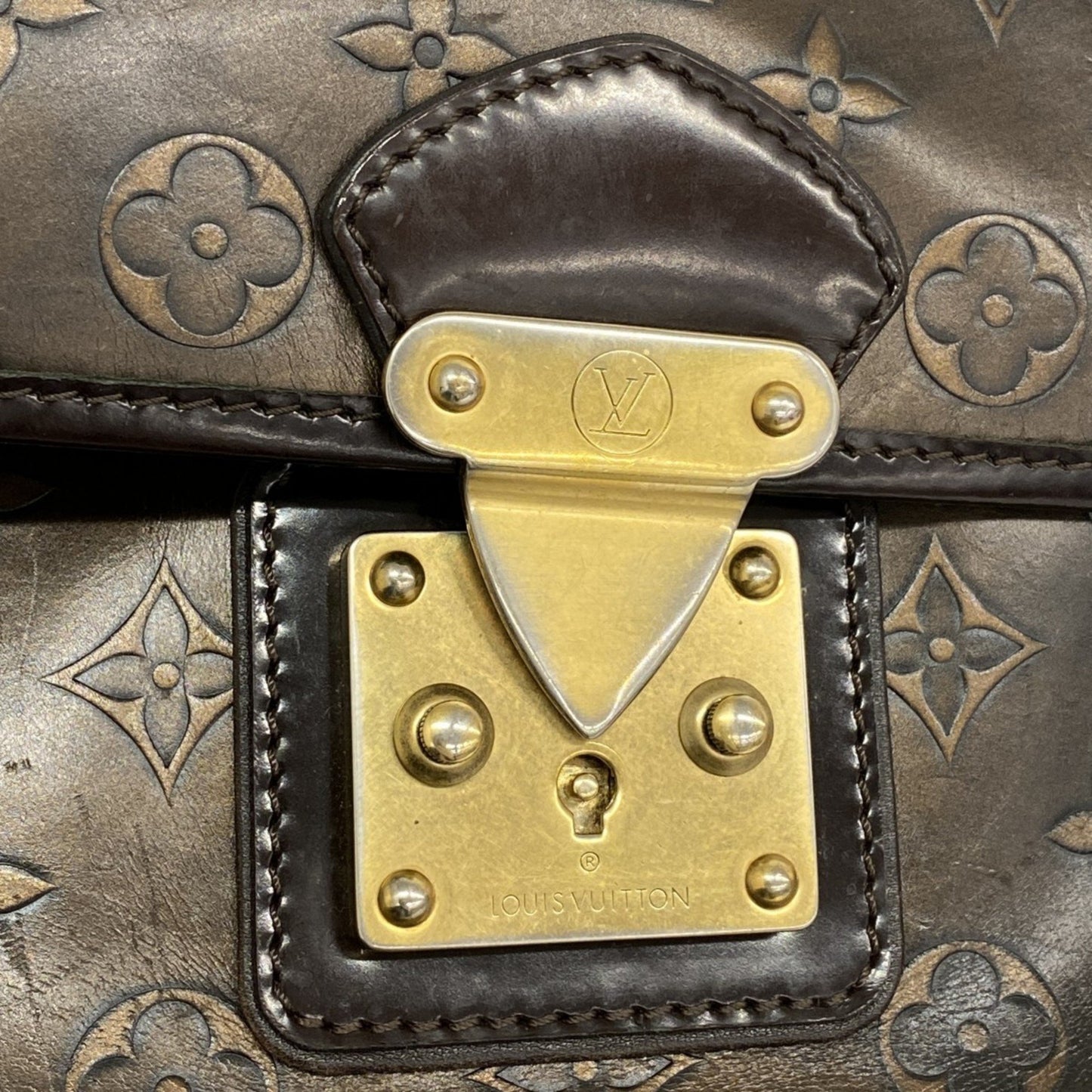 Louis Vuitton Brown Leather Shoulder Bag