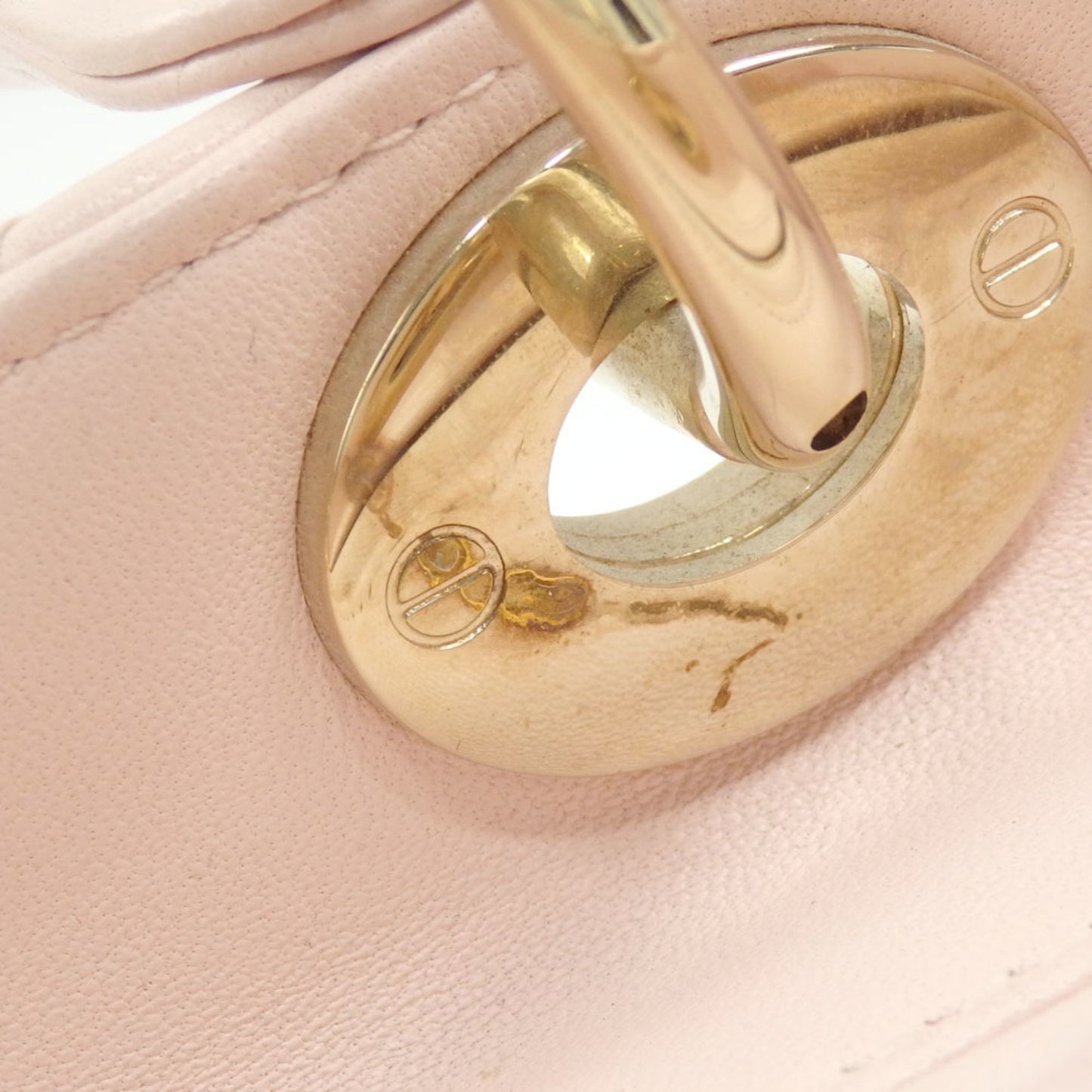 Dior Lady Dior Pink Silk Hand Bag