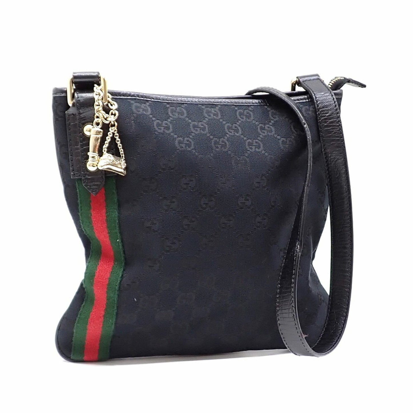 Gucci -- Black Canvas Shoulder Bag