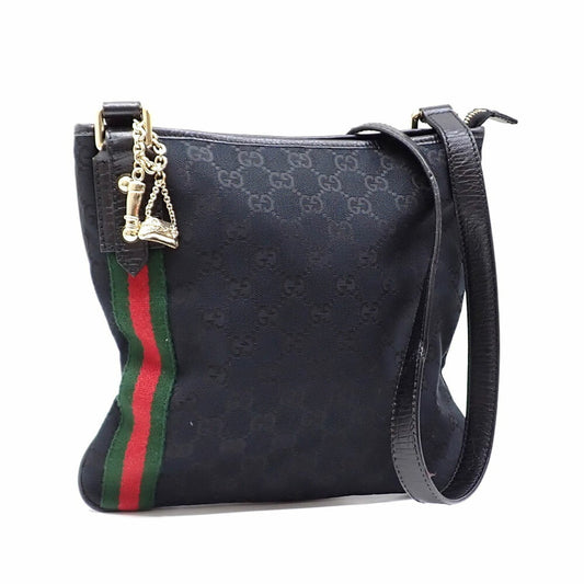 Gucci -- Black Canvas Shoulder Bag