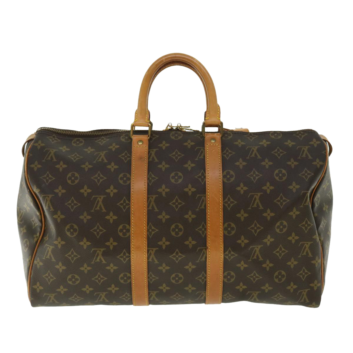 Louis Vuitton Keepall 45 Brown Canvas Travel Bag