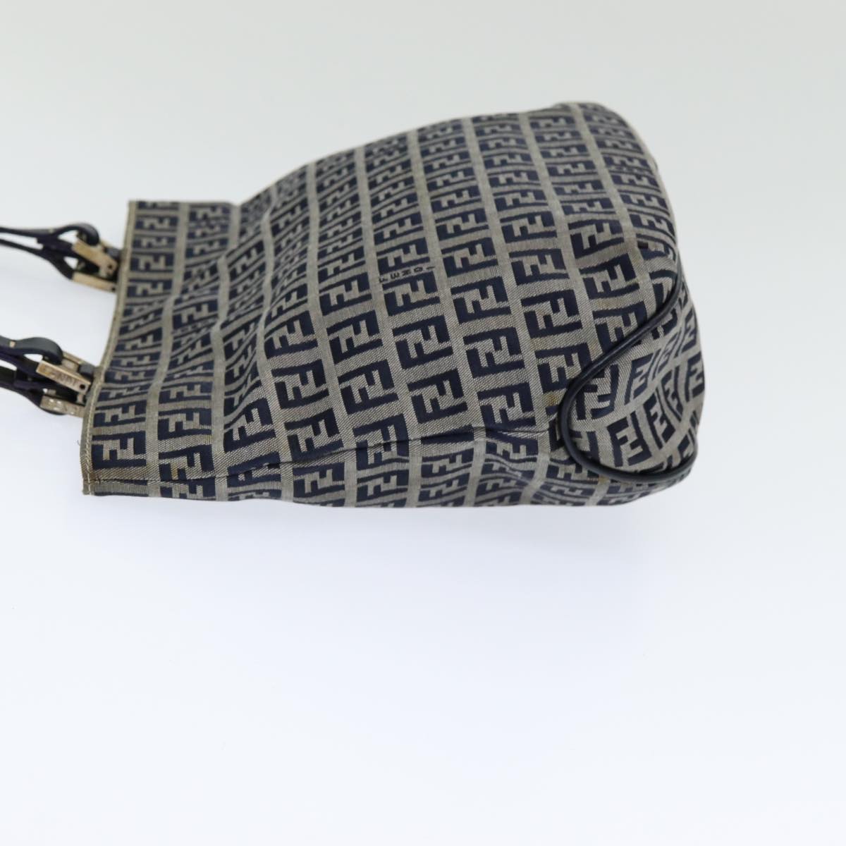 Fendi Zucchino Navy Canvas Hand Bag