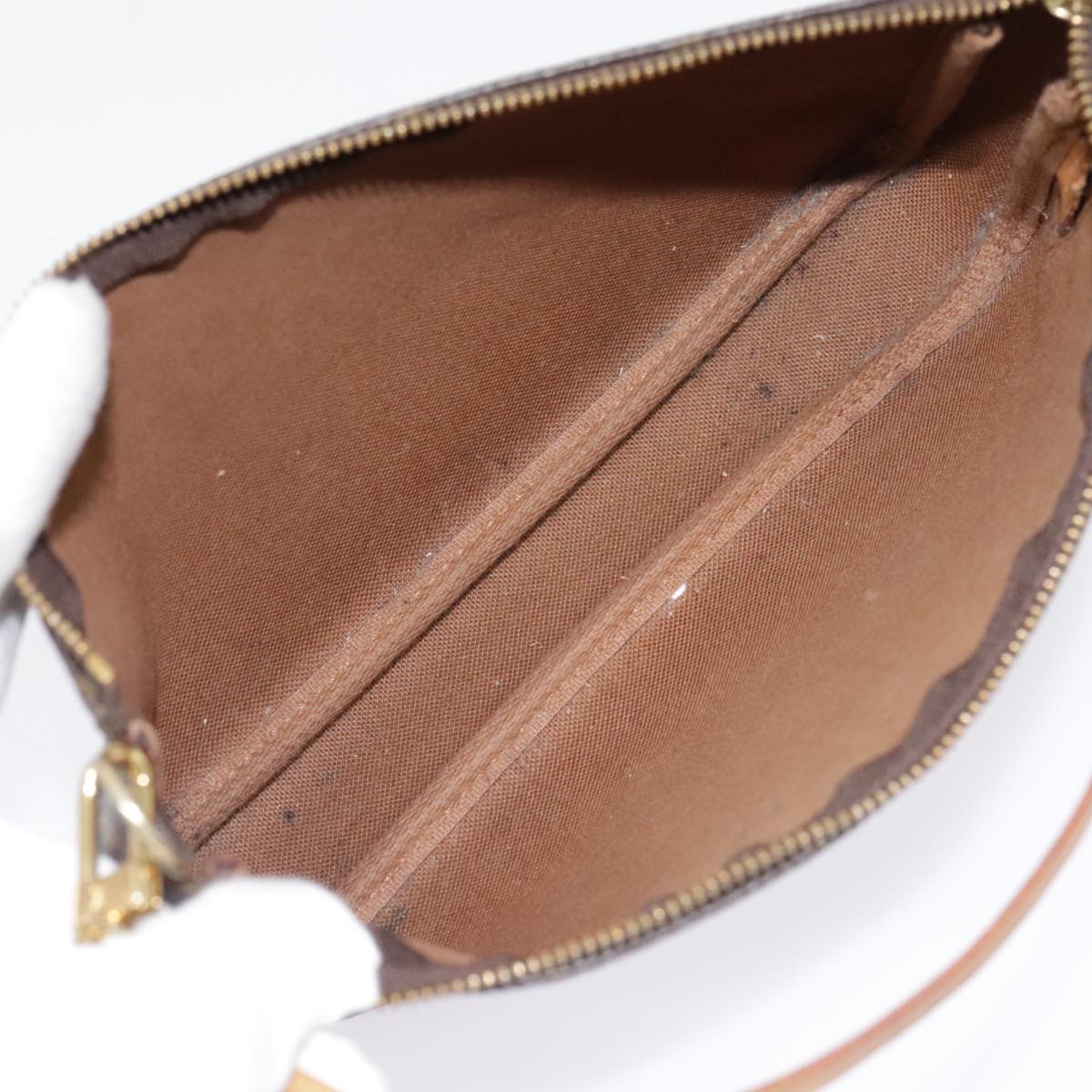 Louis Vuitton Pochette Accessoire Brown Canvas Clutch Bag