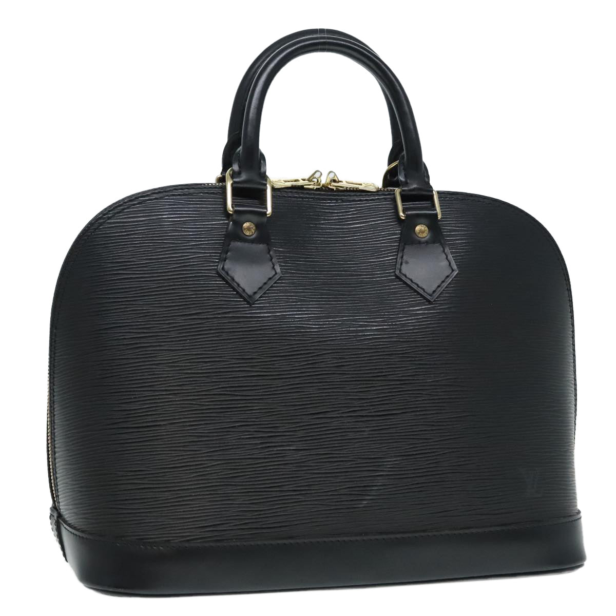 Louis Vuitton Alma Black Leather Hand Bag