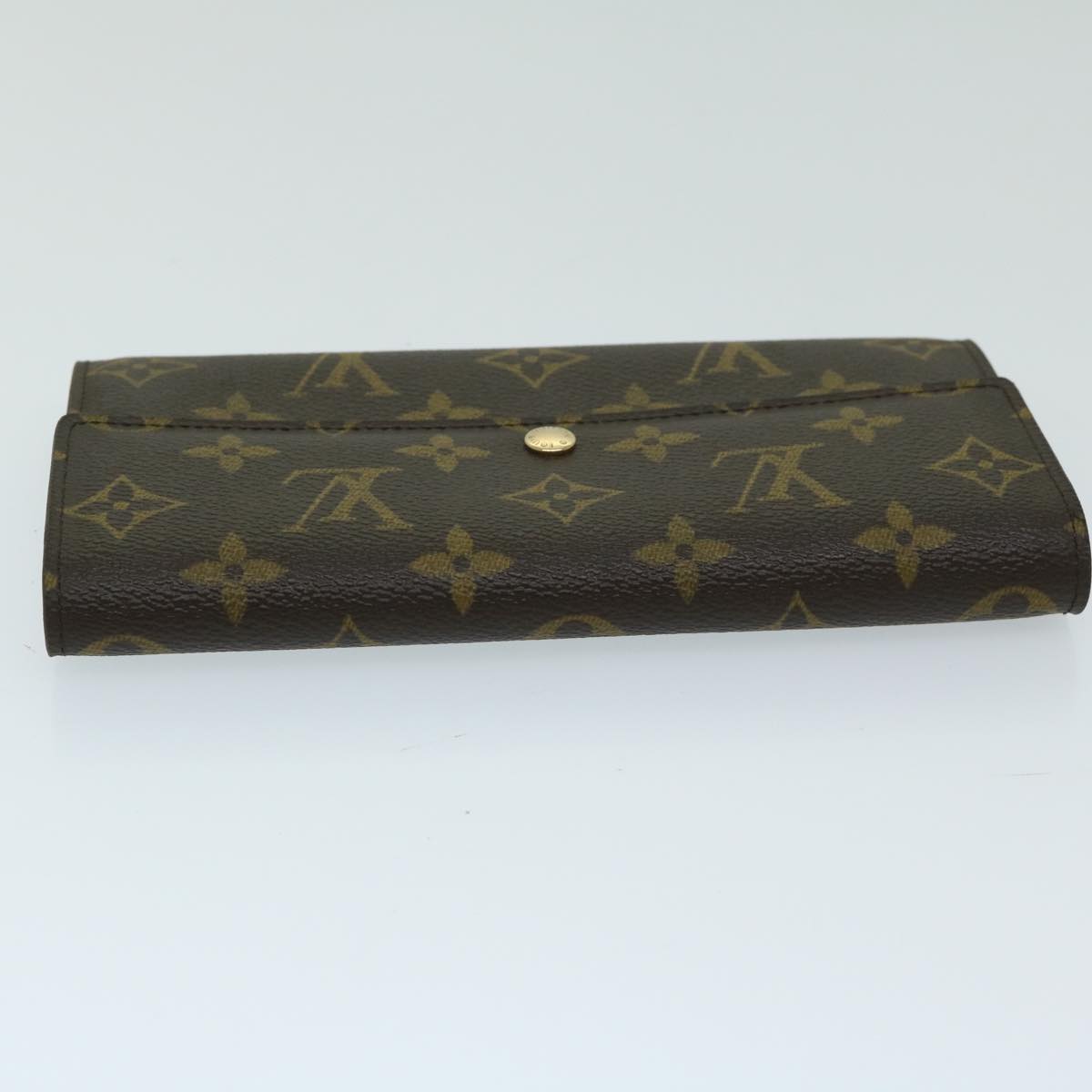 Louis Vuitton Portefeuille Sarah Brown Canvas Wallet Accessories