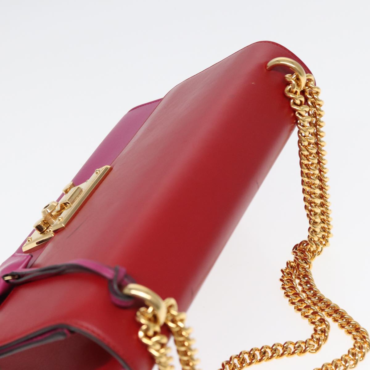 Gucci Padlock Red Leather Shoulder Bag