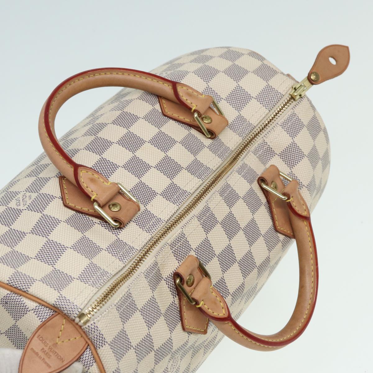 Louis Vuitton Speedy 30 White Canvas Hand Bag