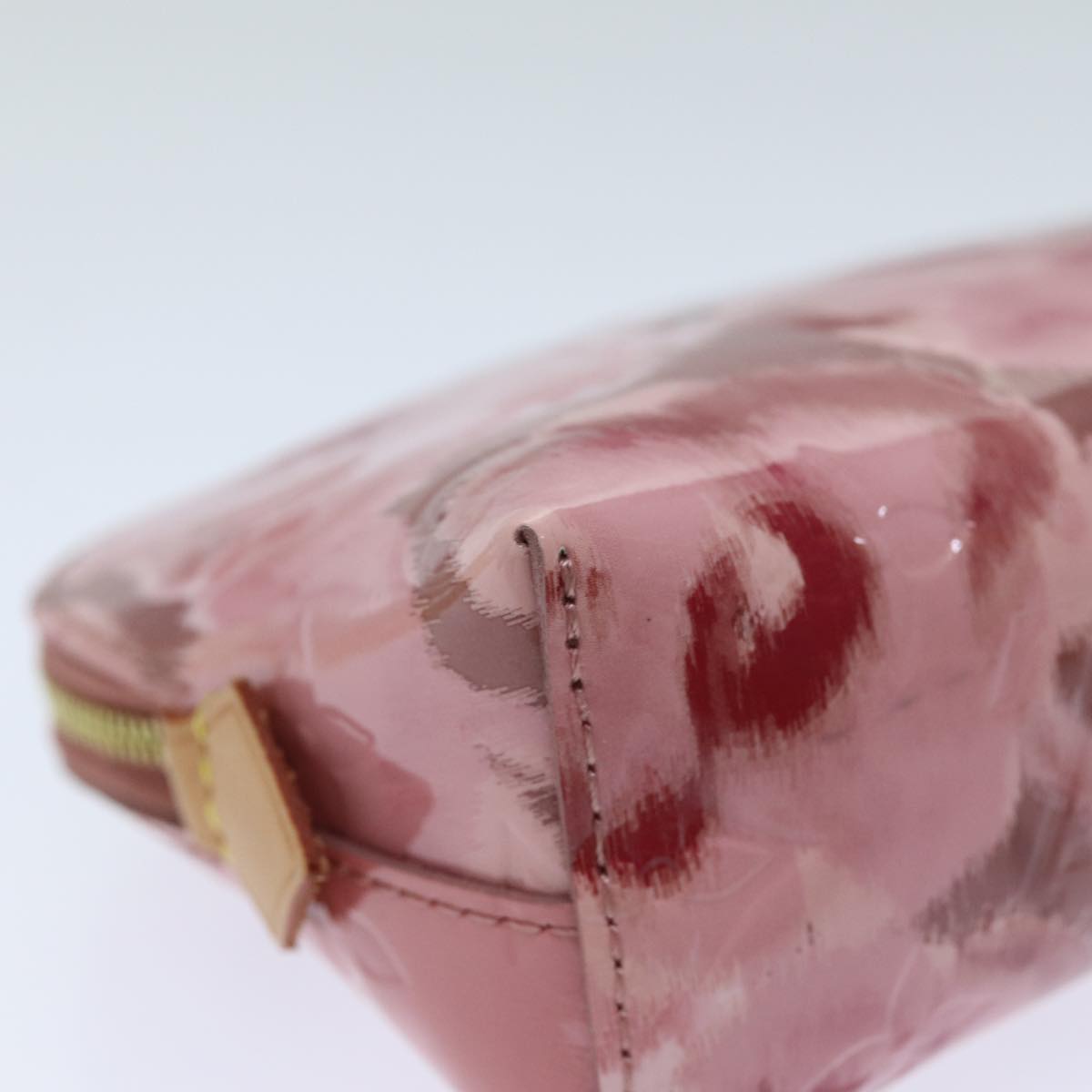 Louis Vuitton Cosmetic Pouch Pink Patent Leather Clutch Bag