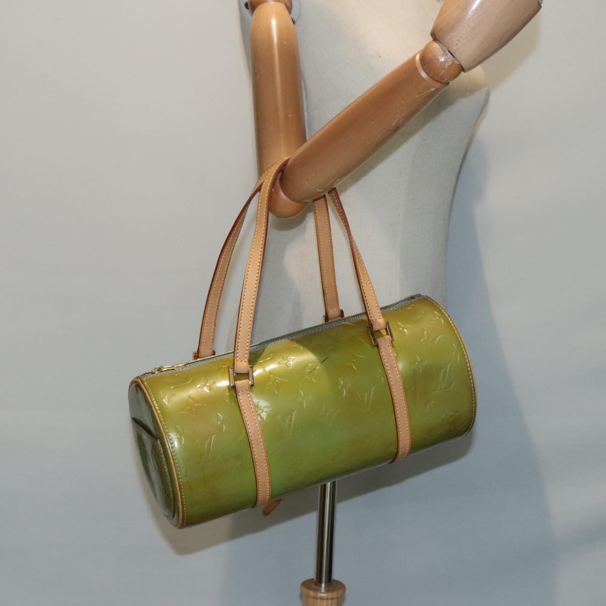 Louis Vuitton Bedford Green Patent Leather Hand Bag