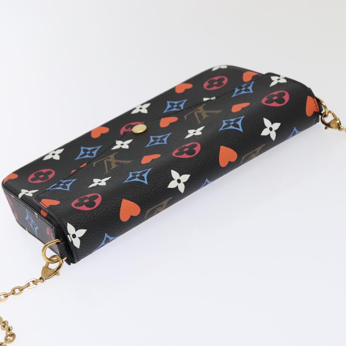 Louis Vuitton Felicie Black Canvas Clutch Bag