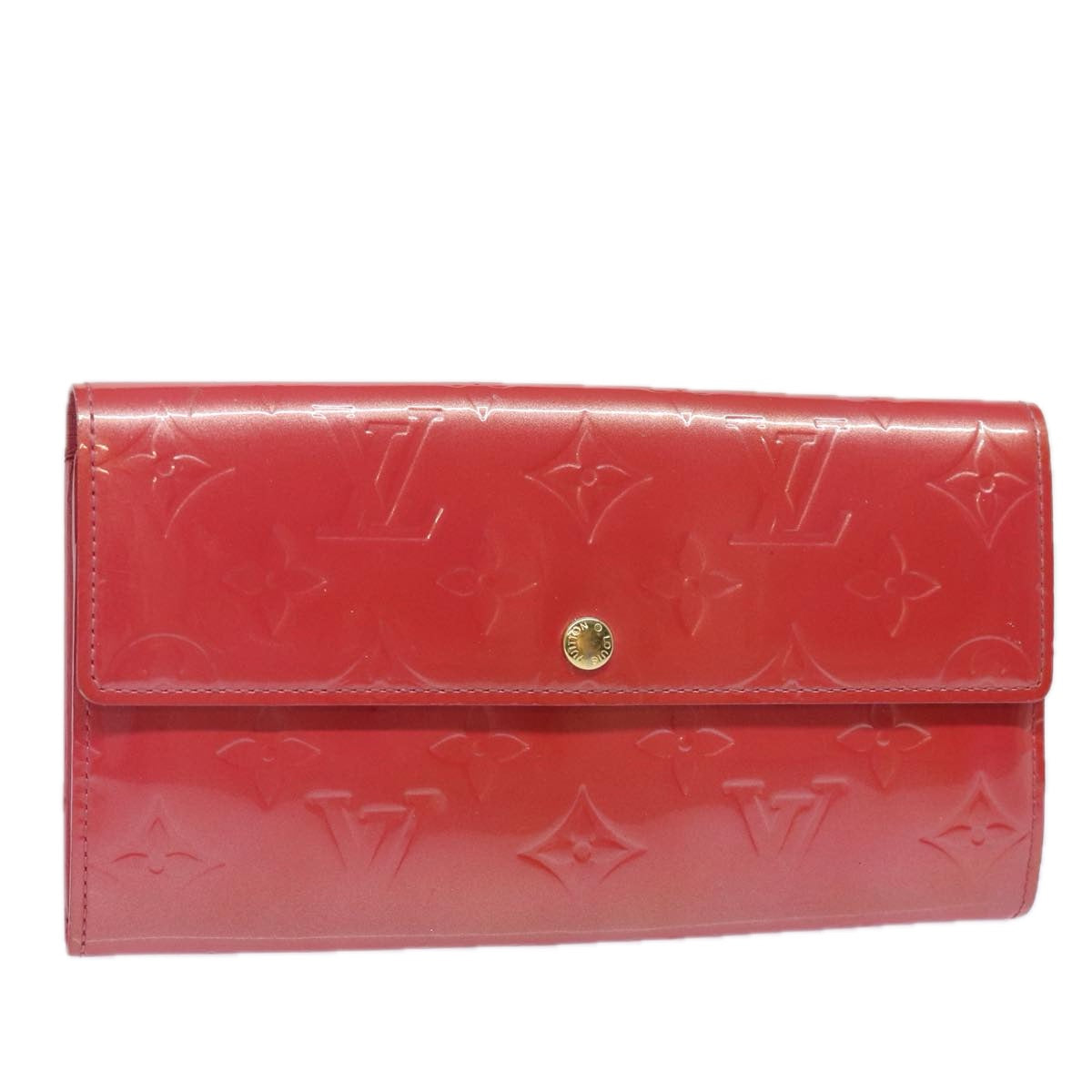 Louis Vuitton Sarah Red Patent Leather Wallet Accessories