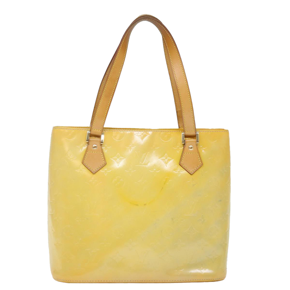 Louis Vuitton Houston Yellow Patent Leather Hand Bag