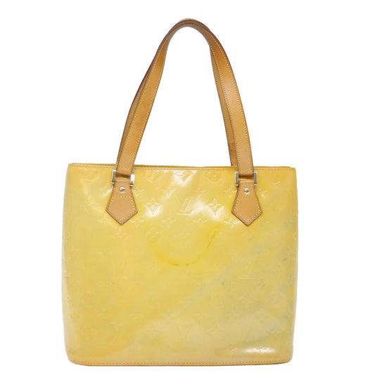 Louis Vuitton Houston Yellow Patent Leather Hand Bag