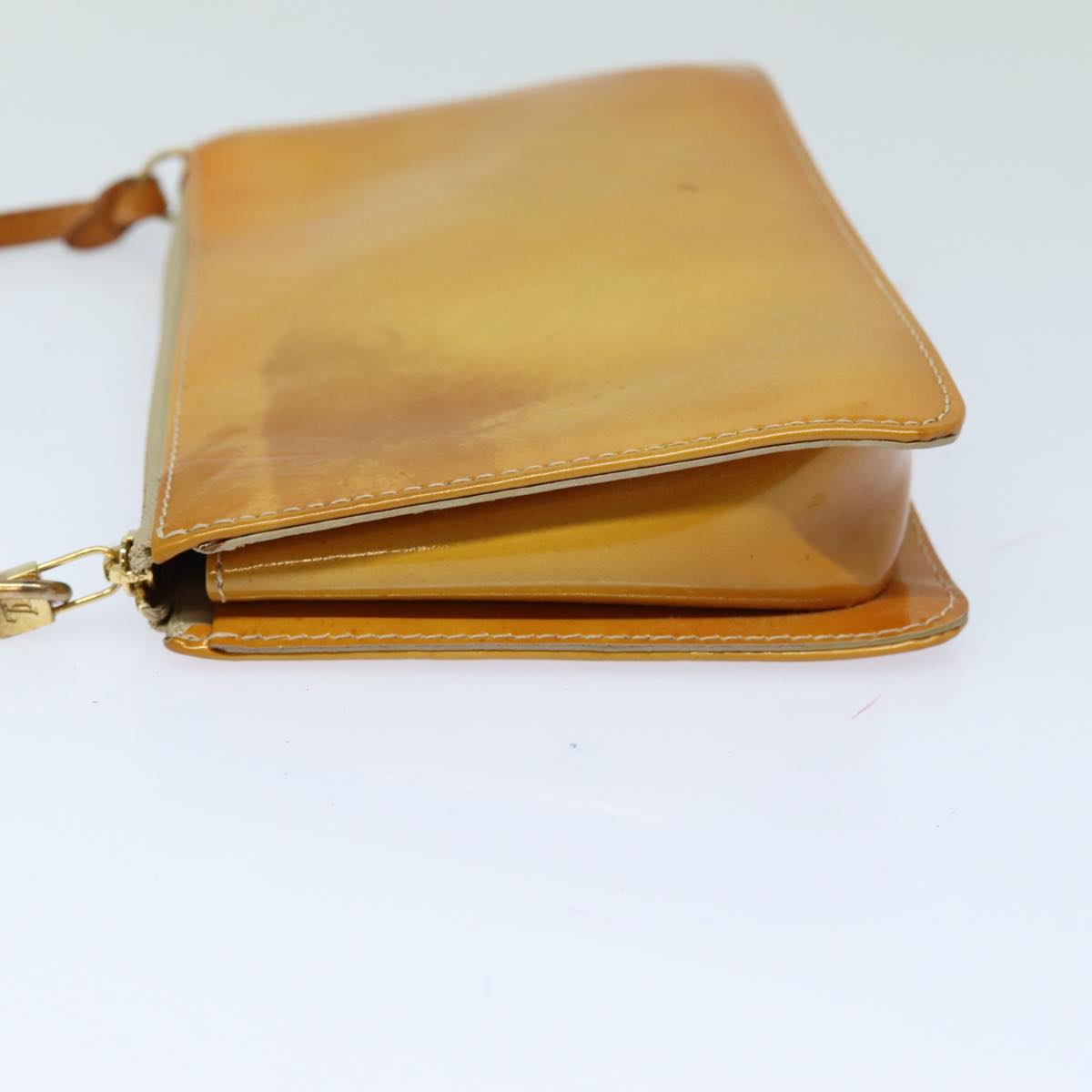 Louis Vuitton Lexington Camel Patent Leather Clutch Bag