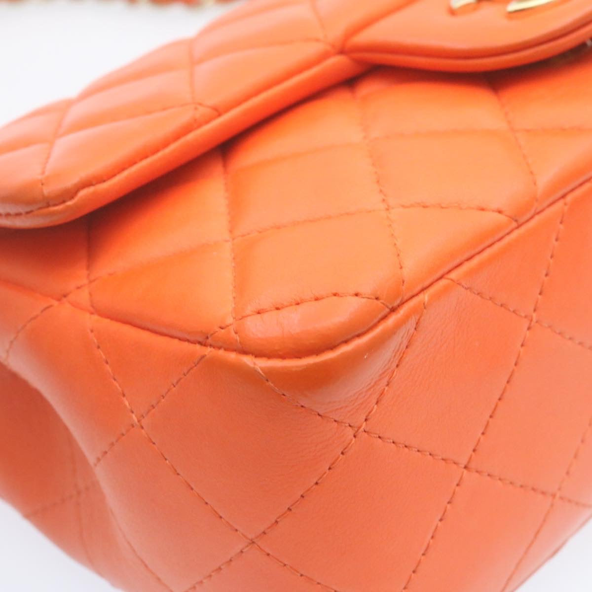 Chanel Timeless Orange Leather Shoulder Bag