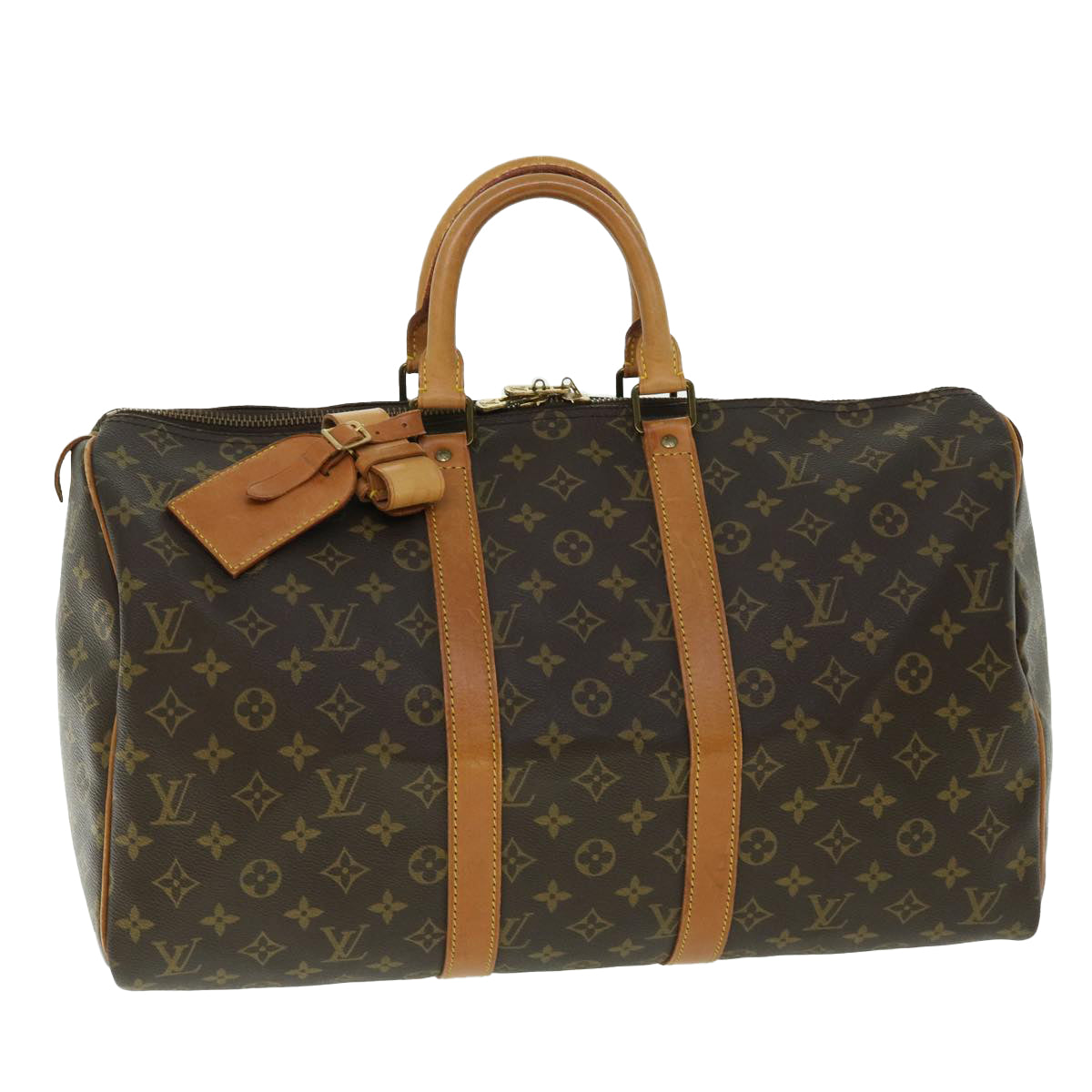 Louis Vuitton Keepall 45 Brown Canvas Travel Bag