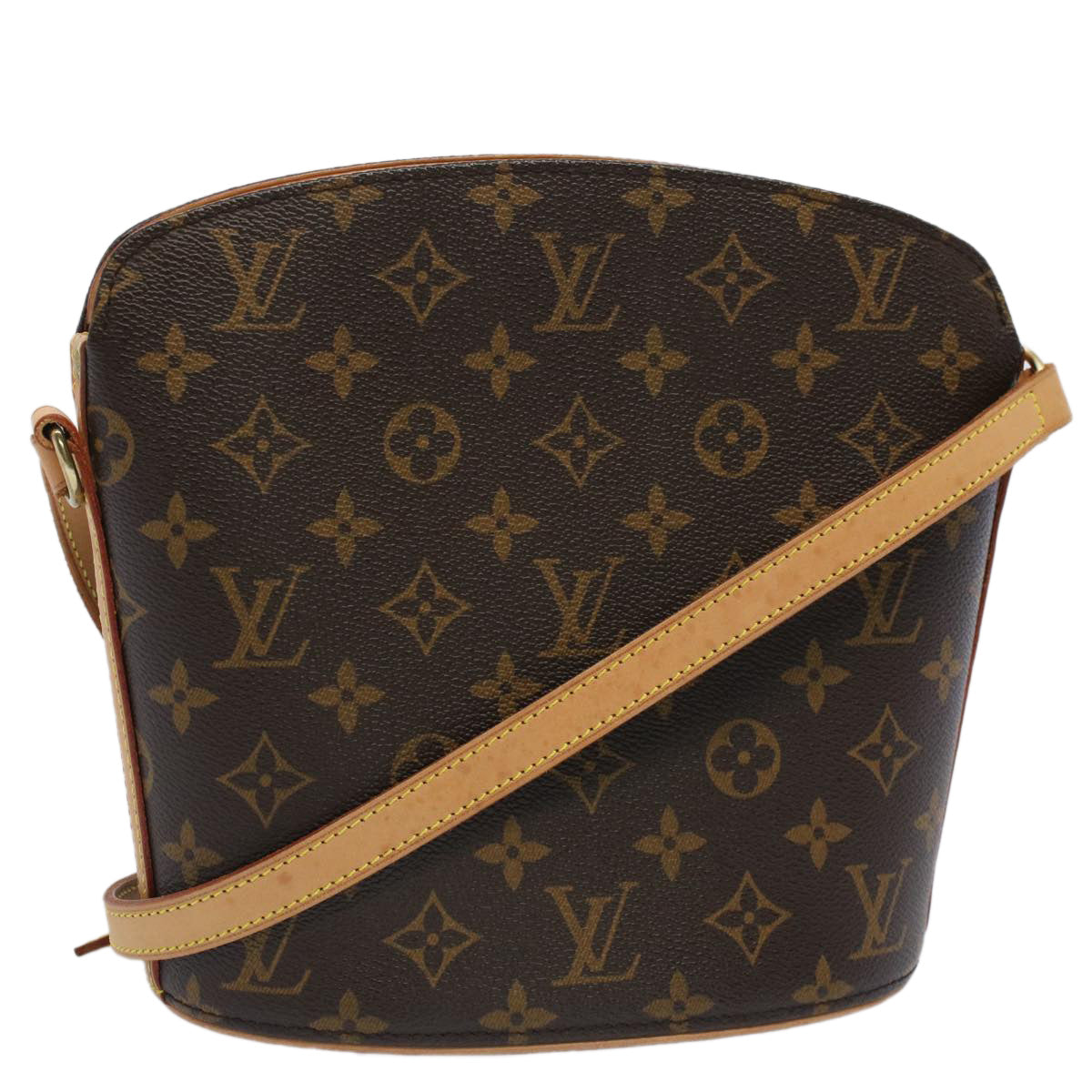 Louis Vuitton Drouot Brown Canvas Shoulder Bag