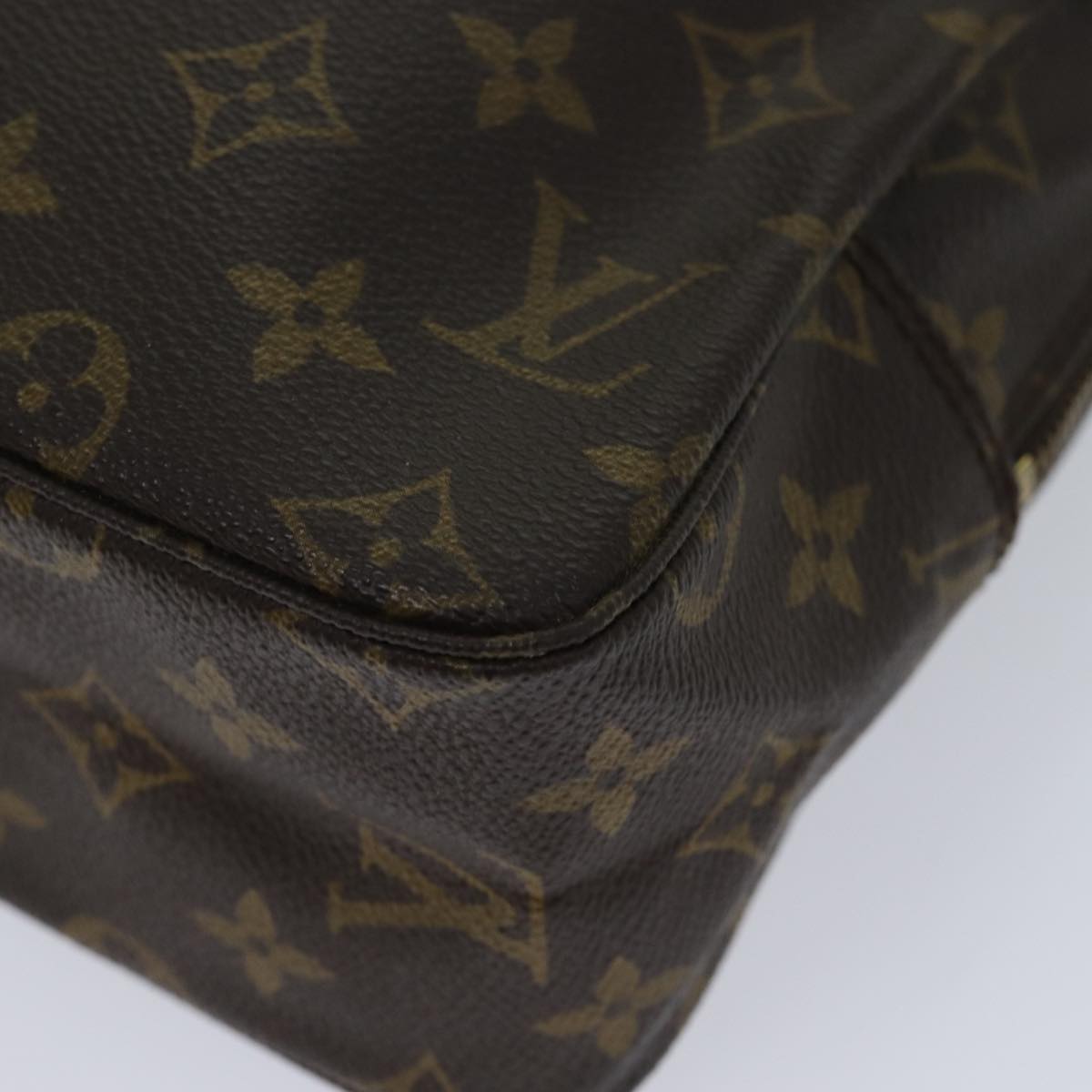 Louis Vuitton Trousse Toilette 28 Brown Canvas Clutch Bag