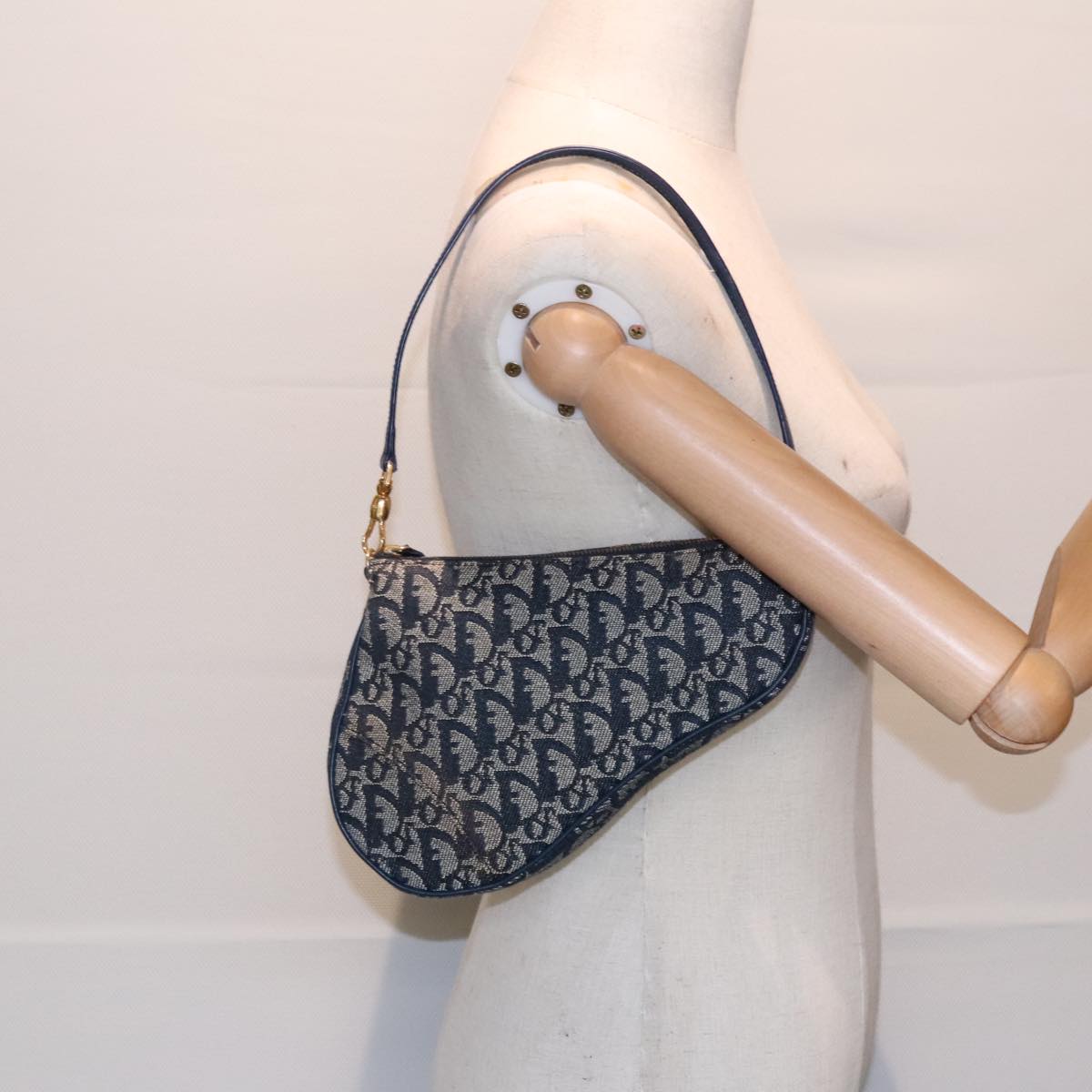 Dior Saddle Navy Canvas Shoulder Bag